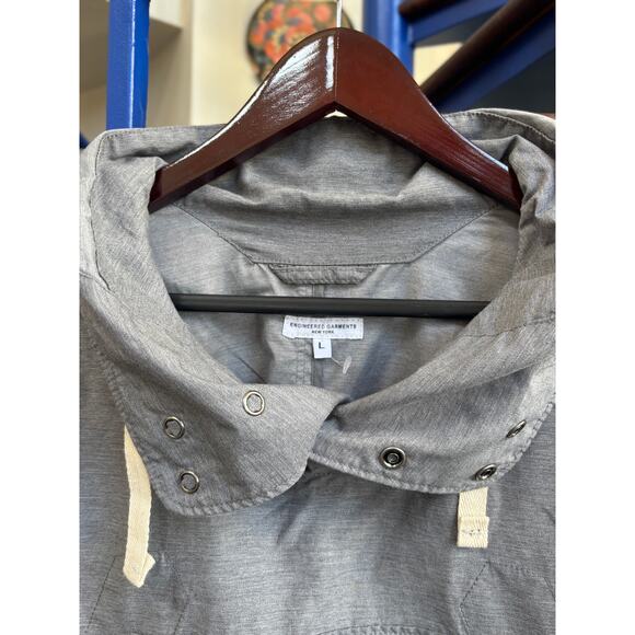 Engineered Garments Grey Hooded Pullover Jacket (Sz L) - Picture 3 of 5